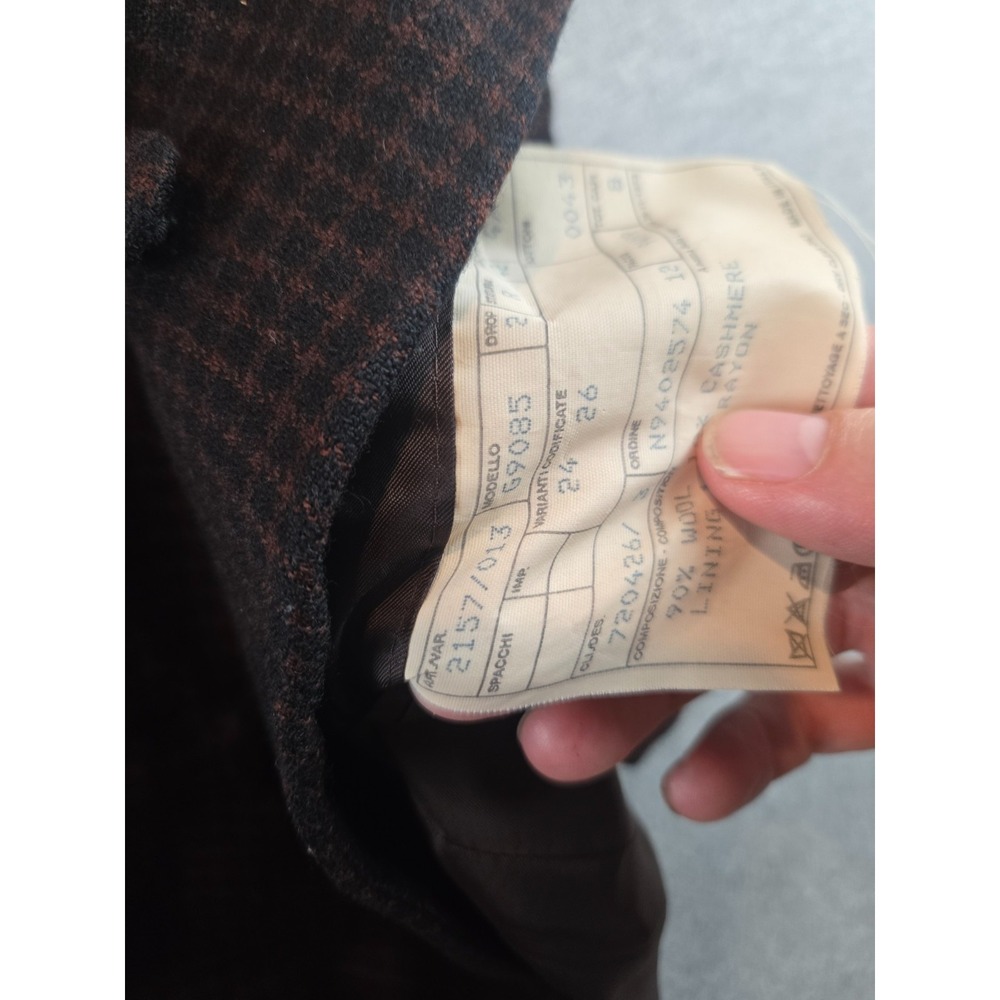 Vintage Burberry Jacket Womens 42 / US 8 Wool Cashmere Checkered 4 Button 80's - Picture 12 of 14